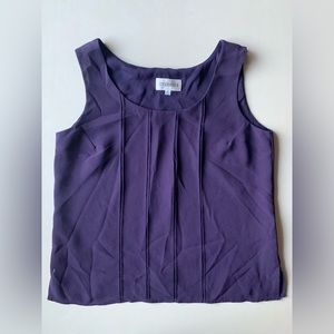 STUDIO 1 Purple Sleeveless Blouse Top Shirt Size 8 Polyester
